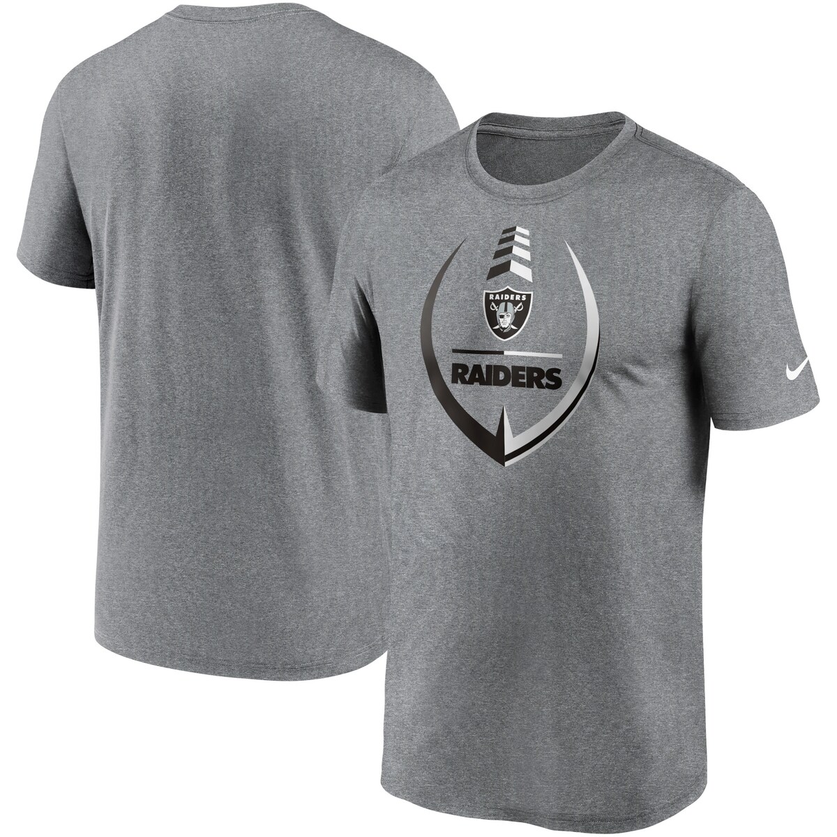 NFL レイダース Tシャツ Nike ナイキ メンズ ヘザーグレイ (22 Mens Nike Icon Legend T-Shirt)