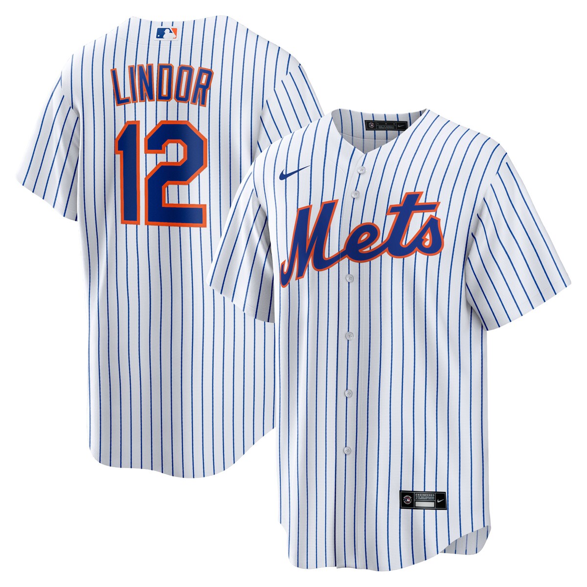 MLB メッツ フランシスコ・リンドーア レプリカ ユニフォーム Nike ナイキ メンズ ホワイト (Men's MLB Nike Official Replica Player Jersey)