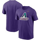 MLB ダイヤモンドバックス Tシャツ Nike ナイキ メンズ パープル (Men's Nike Cooperstown Logo T-Shirt)