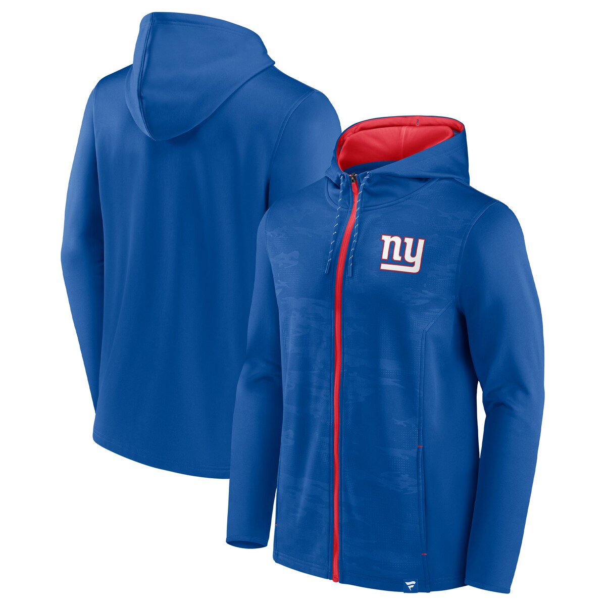 【公式グッズ】NFL ジャイアンツ フルジップアップ パーカー Fanatics（ファナティクス） メンズ ロイヤル (NFL 22 Men's Fanatics Branded Ball Carrier Full Zip Hoodie)