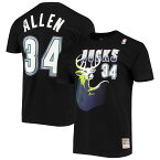 NBA バックス レイ・アレン Tシャツ Mitchell & Ness（ミッチェル＆ネス） メンズ ブラック (MNC Mens HD Stitch NN Tee)