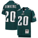 Help your kiddo rep one of the greatest players in Philadelphia Eagles history with this 2004 Legacy jersey from Mitchell & Ness. Its throwback design is inspired by the uniform Brian Dawkins wore during his memorable seasons with the franchise. This jersey's remarkably detailed graphics and high-quality stitching will help bring back all those cherished memories of watching Brian Dawkins lead the Philadelphia Eagles onto the gridiron.ImportedOfficially licensedBrand: Mitchell & NessJock tagDroptail hemMesh bodyReplica Throwback JerseyQuality embroideryMaterial: 100% PolyesterSide slits at hemMachine wash, tumble dry lowTackle twill graphicsV-neck