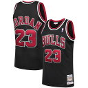 As a die-hard Chicago Bulls fan, you love to show your appreciation for the storied career of Michael Jordan every chance you get. Now you can pay tribute to your all-time favorite Chicago Bulls star with this 1997-98 Hardwood Classics Authentic jersey from Mitchell & Ness! Its throwback design is constructed to identical standards as the uniform Michael Jordan wore during his unforgettable seasons with the franchise. This jersey's remarkably detailed graphics and high-quality stitching will help bring back all those cherished memories of watching Michael Jordan lead the Chicago Bulls to glory.Crew neckSleevelessWoven jock tagBrand: Mitchell & NessAuthentic JerseyImportedMachine wash, line dryOfficially licensedMaterial: 100% Polyester