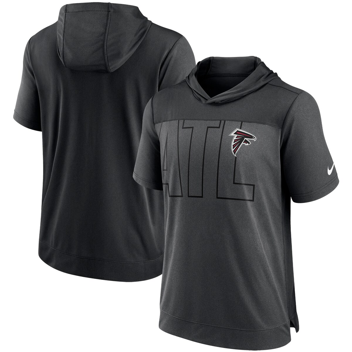 【公式グッズ】NFL ファルコンズ Tシャツ Nike ナイキ メンズ ヘザーチャコール (21 Mens Fan Gear DriFit Hooded SST)