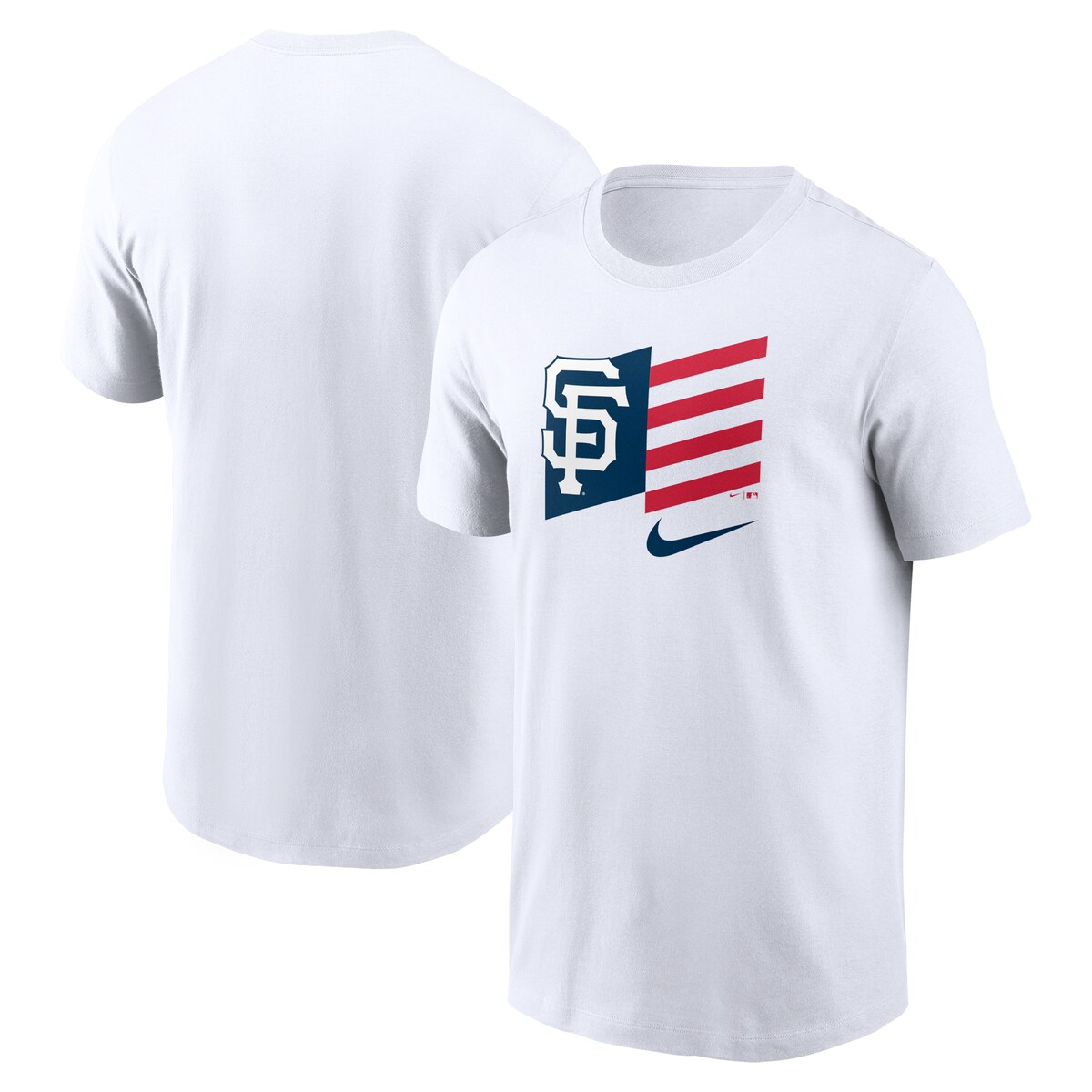 MLB ジャイアンツ Tシャツ Nike ナイキ メンズ ホワイト (Men's Nike Americana Flag Short Sleeve Cotton Tee)
