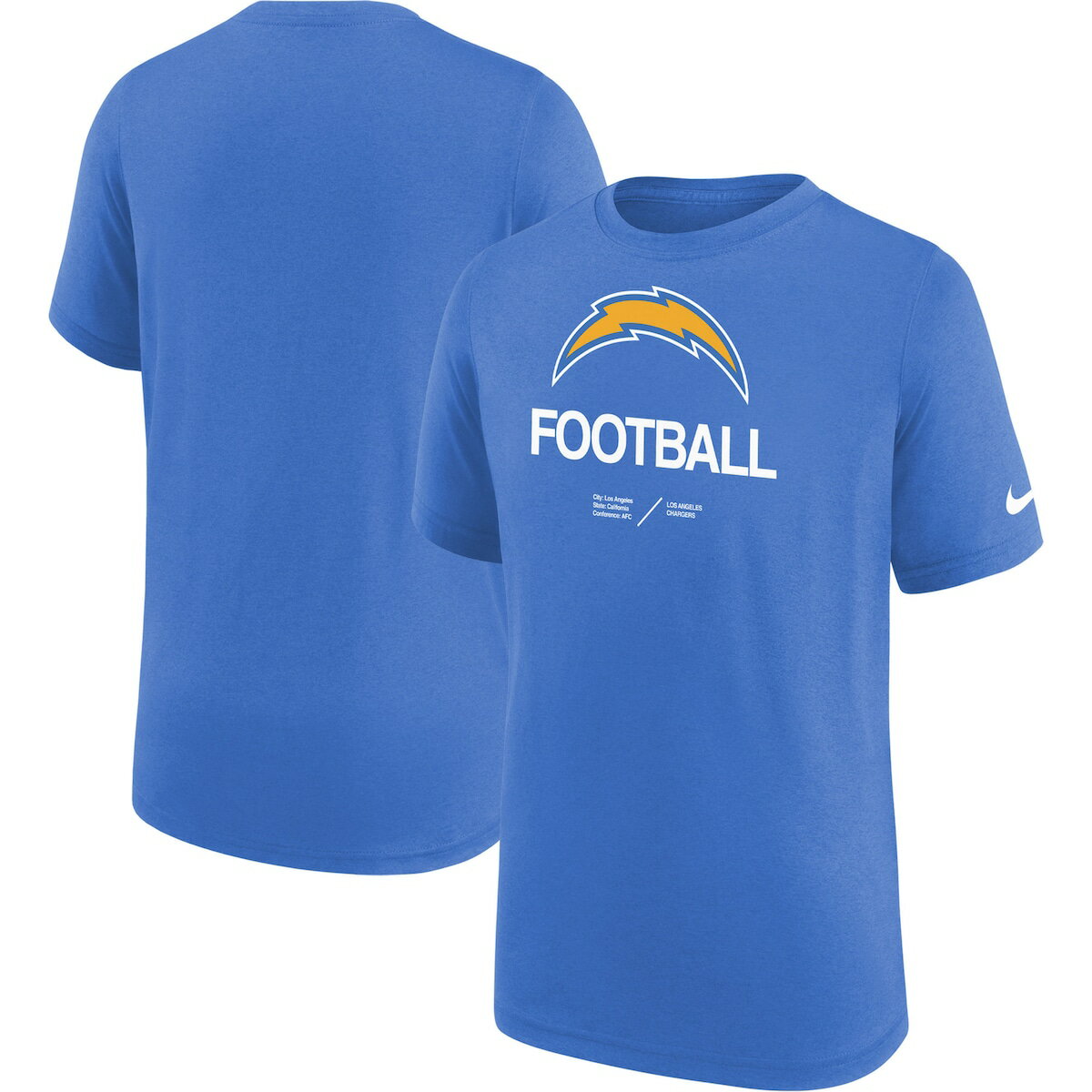 NFL チャージャーズ Tシャツ Nike ナイキ キッズ パウダーブルー (22 Youth Sideline Dri-Fit Team Issue Legend SST)