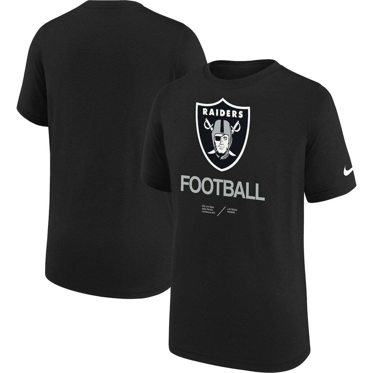 NFL レイダース Tシャツ Nike ナイキ キッズ ブラック (22 Youth Sideline Dri-Fit Team Issue Legend SST)