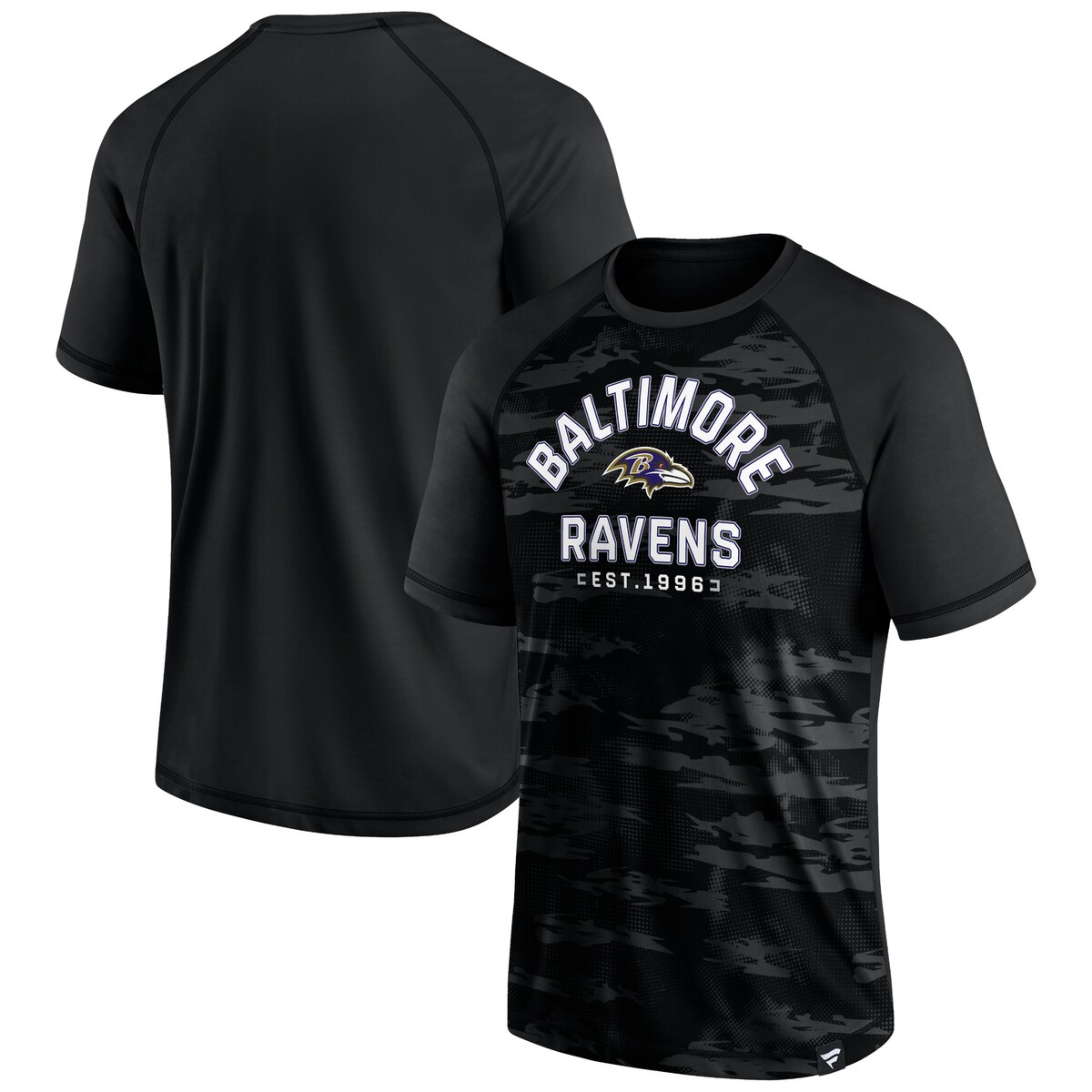 NFL レイブンズ Tシャツ Fanatics（ファナティクス） メンズ ブラック (22 NFL BLACKOUT Men's Fanatics Branded Hail Mary Short Sleev)
