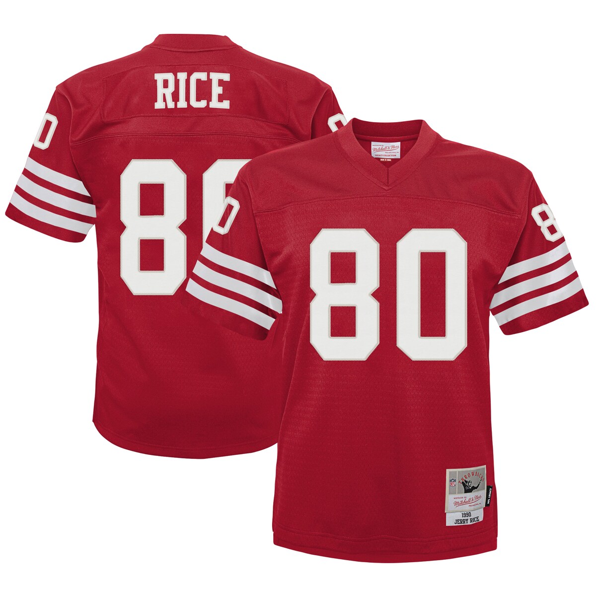 NFL 49ers ジェリー・ライス ユニフォーム Mitchell & Ness（ミッチェル＆ネス） ベビー スカーレット (Youth MNC Retired Legacy Jersey Infant)