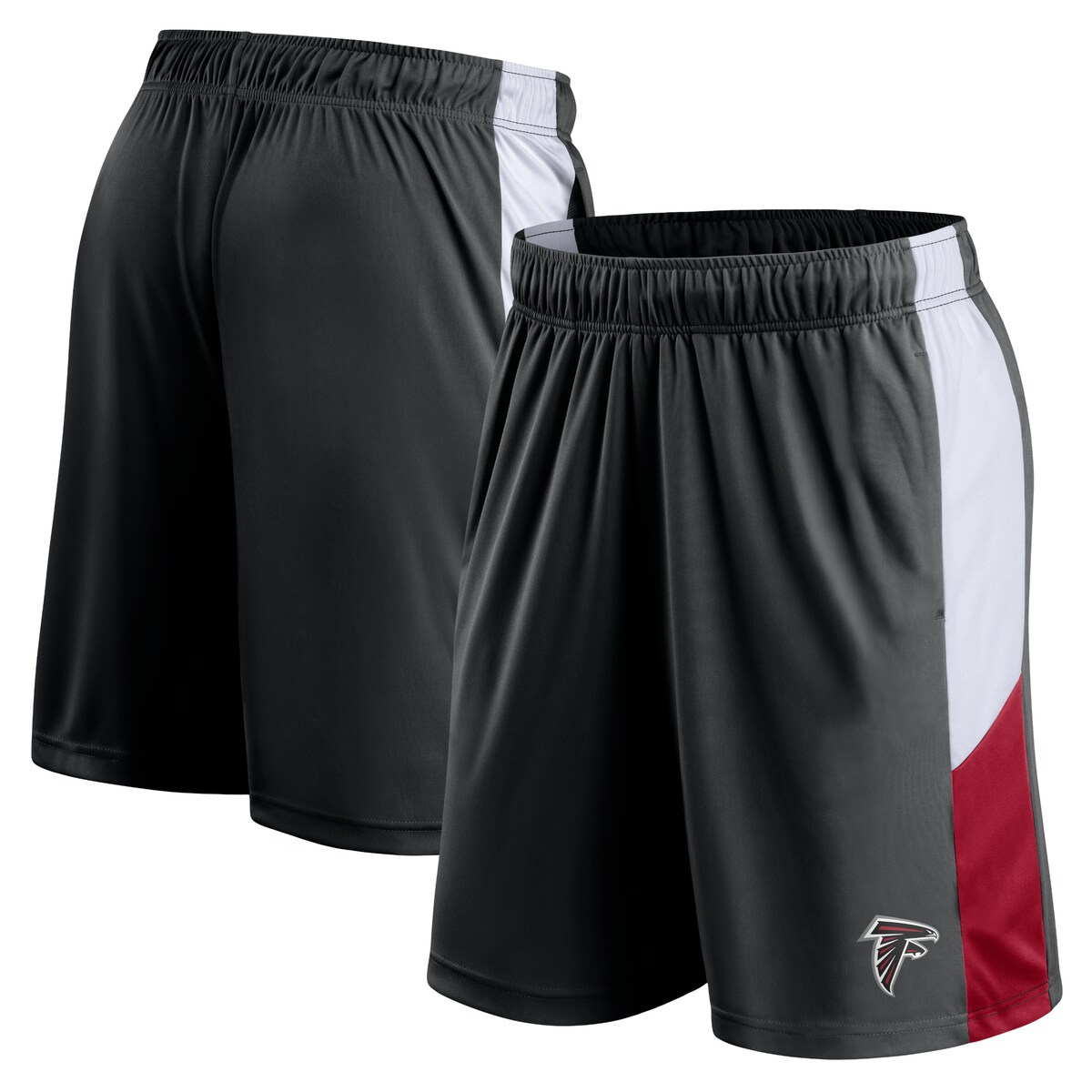 NFL ファルコンズ ショートパンツ Fanatics（ファナティクス） メンズ ブラック (Men's Prep Colorblock Poly Short)