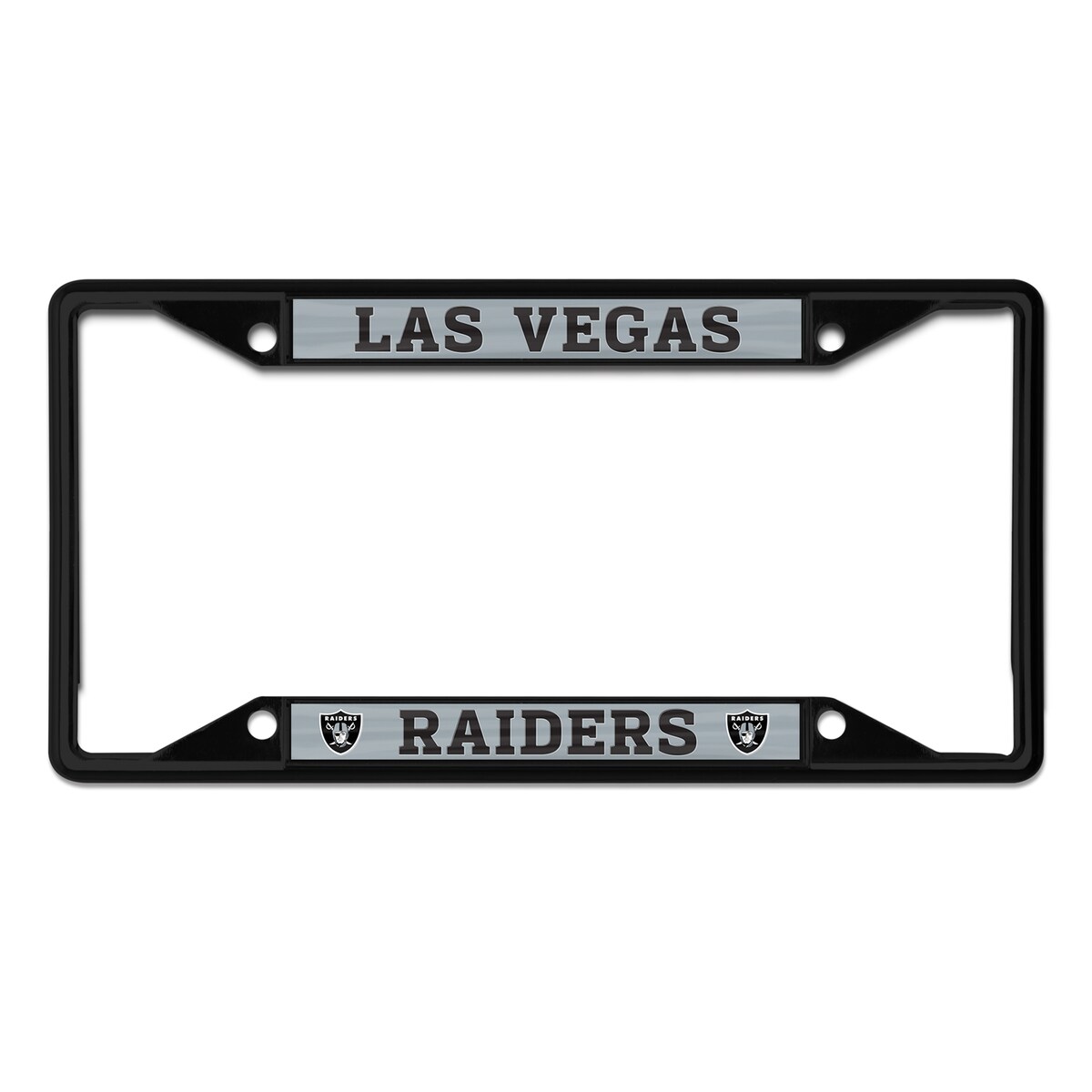 【公式グッズ】NFL レイダース カー用品・カーアクセサリー WinCraft ブラック (Chrome Colored Licens..