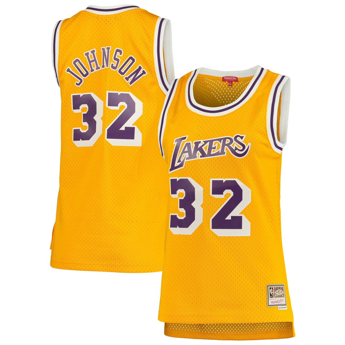 NBA レイカーズ マジック・ジョンソン ユニフォーム Mitchell & Ness（ミッチェル＆ネス） レディース ゴールド (Womens MNC Swingman Jersey)