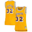 【公式グッズ】NBA レイカーズ マジック・ジョンソン ユニフォーム Mitchell & Ness(ミッチェル&ネス) レディース ゴールド (Womens ...