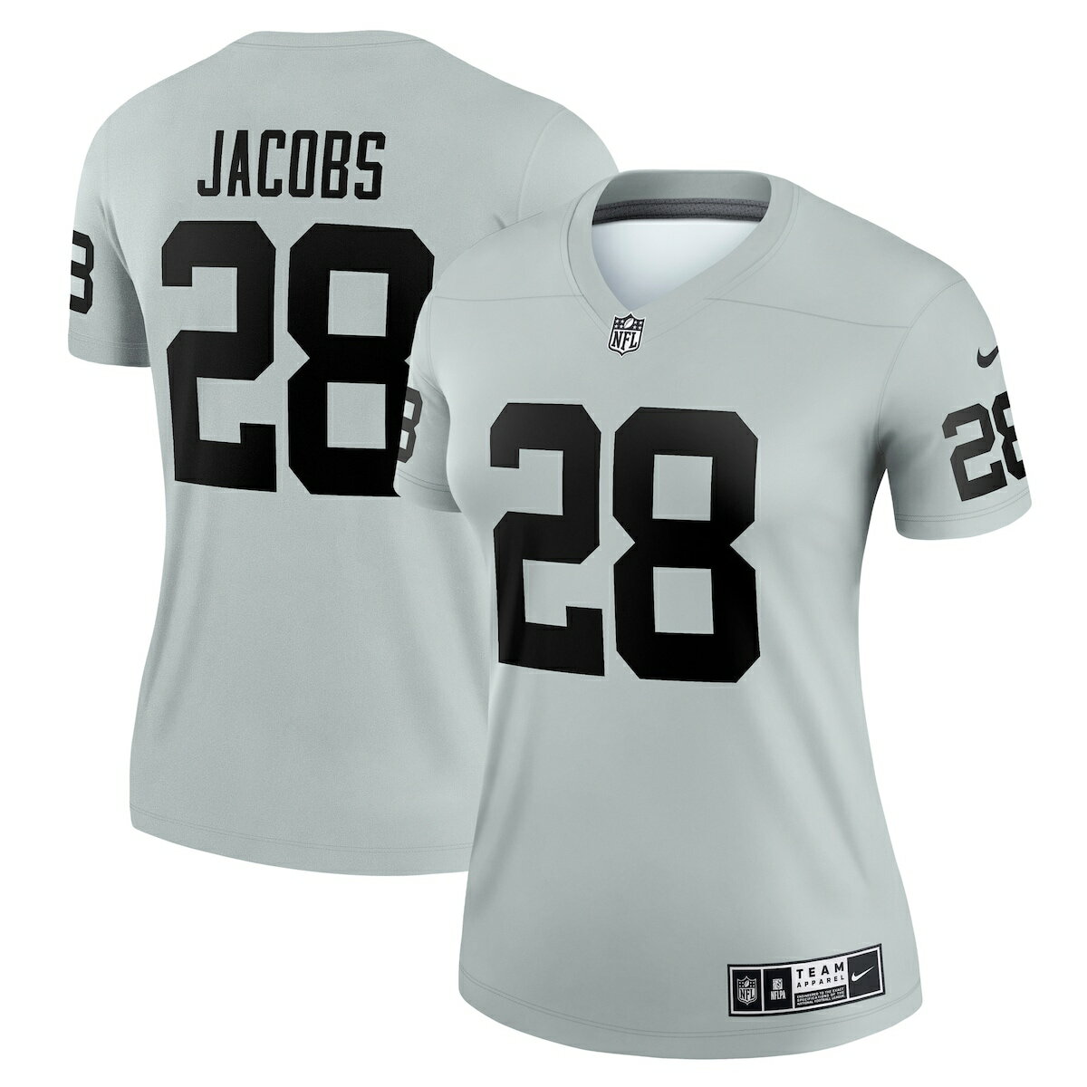 NFL レイダース ジョシュ・ジェイコブス ユニフォーム Nike ナイキ レディース シルバー (Women's Nike Inverted Legend Jersey)