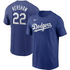 MLB ドジャース クレイトン・カーショウ Tシャツ Nike ナイキ メンズ ロイヤル (Men's MLB Nike Name & Number T-Shirt)