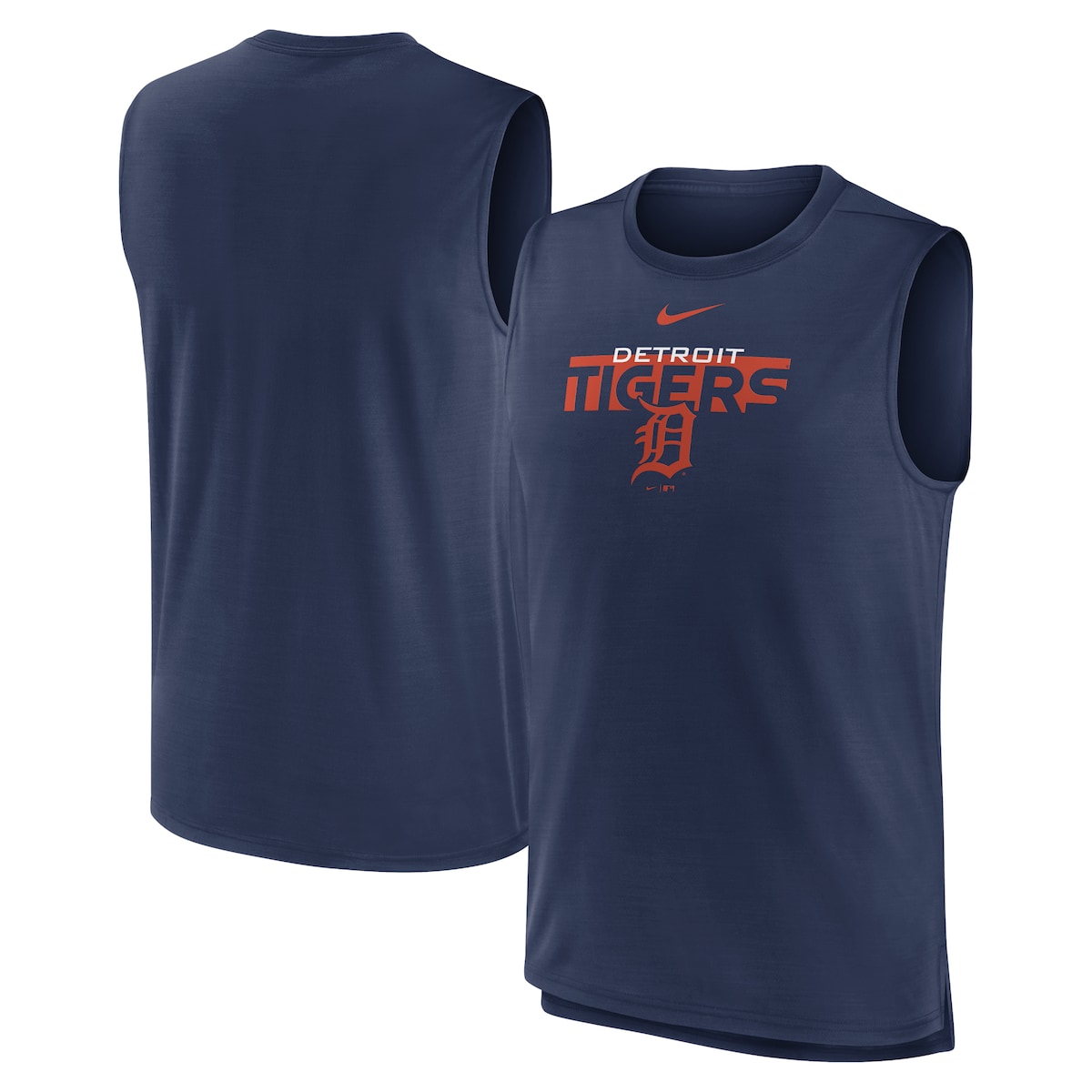 ナイキ タンクトップ  メンズ MLB タイガース タンクトップ Nike ナイキ メンズ ネイビー (Men's Nike Knockout Stack Exceed Muscle Tank)