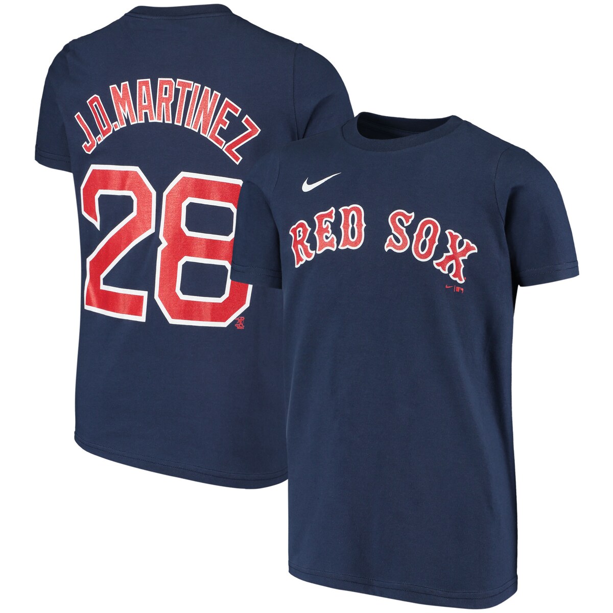 楽天Fanatics公式ストア 楽天市場店MLB レッドソックス J.D.マルティネス Tシャツ Nike ナイキ キッズ ネイビー （Nike Youth MLB Player Name & Number Tee）