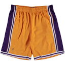 NBA レイカーズ カジュアル ショーツ Mitchell & Ness（ミッチェル＆ネス） メンズ ゴールド (Mens PRF Hardwood Classics B&T Swingman Shorts)