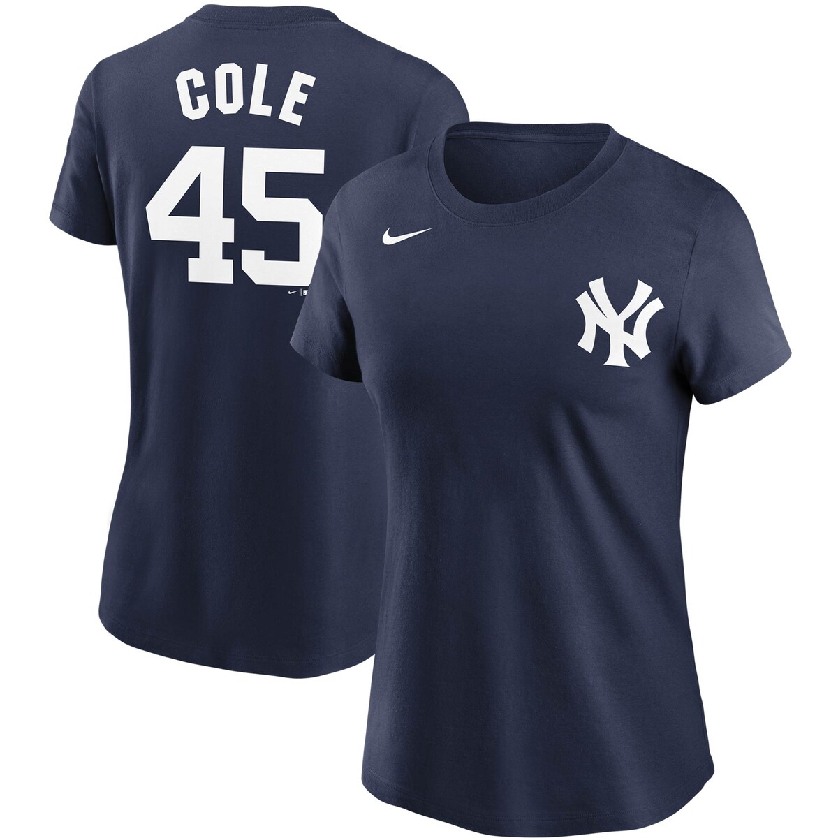 Before Gerrit Cole and the New York Yankees step on the field for the next game, gear up in this Name and Number T-shirt from Nike. Its lightweight cotton fabric is breathable and comfortable, perfect for the midsummer heat of baseball season. Both the front and back are decked out in detailed graphics that will highlight your admiration of one of the game's best.Rib-knit collarMachine wash, tumble dry lowImportedOfficially licensedScreen print graphicsBrand: NikeShort sleeveMaterial: 100% CottonCrew neck