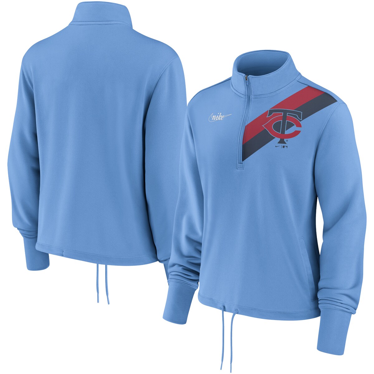 MLB cCY vI[o[ Nike iCL fB[X Cgu[ (Women's Nike Cooperstown Rewind Stripe DF 1/2 Zip Fleece)