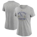 MLB ドジャース Tシャツ Nike ナイキ レディース ヘザーチャコール (Women's Nike 20 WS Champs SS Cotton Tee)