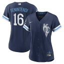 This special Kansas City Royals 2022 City Connect Andrew Benintendi Replica Player Jersey from Nike is inspired by the city's most common nickname "City of Fountains," claiming to have more fountains than any other city in the world. The colorway is a nod to the city's ritual of dying the fountains when the Kansas City Royals makes a playoff run. The uniform draws from prominent Kansas City icons and pays tribute the beloved design of the city flag.Heat-sealed jock tagReplica JerseyShort sleeveOfficially licensedMachine wash gentle or dry clean. Tumble dry low, hang dry preferred.Heat-sealed transfer appliqueMaterial: 100% PolyesterImportedBrand: NikeRounded hemMLB Batterman applique on center back neckFull-button front