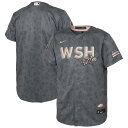 Help your kiddo add a truly unique piece to their Washington Nationals collection with this 2022 City Connect Replica Jersey. This special Nike gear is inspired by the Japanese cherry trees that surround the city. These trees were established in 1912 as a gift of friendship from the mayor of Tokyo. The graphics highlight the DC flag, showcasing one of the most powerful cities in the world, a global hub for business and politics.Replica JerseyMaterial: 100% PolyesterOfficially licensedImportedMachine wash gentle or dry clean. Tumble dry low, hang dry preferred.Heat-sealed jock tagRounded hemBrand: NikeHeat-sealed transfer appliqueFull-button frontMLB Batterman applique on center back neck