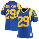 Show off your longstanding Los Angeles Rams fandom when you get this Eric Dickerson Legacy replica jersey from Mitchell & Ness. It features distinctive throwback graphics on the chest and back, perfect for wearing on game day. By wearing this jersey, you'll be able to feel like you're reliving some of the great plays that Eric Dickerson accomplished to lead the Los Angeles Rams to glory!Replica Throwback JerseyHeat-sealed tackle twill graphicsMaterial: 100% PolyesterMesh bodyOfficially licensedMachine wash, line dryV-neckWoven jock tagImportedBrand: Mitchell & NessDroptail hem with side splitsShort sleeve