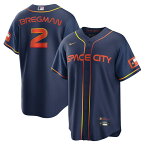 MLB アストロズ アレックス・ブレグマン レプリカ ユニフォーム Nike ナイキ メンズ ネイビー (Men's Nike City Connect Replica Player Jersey)