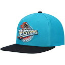 【公式グッズ】NBA ピストンズ スナップバック キャップ Mitchell & Ness(ミッチェル&ネス) メンズ ティール (NBA MNC HWC MVP Team 2Tone 2.0 Snapback)