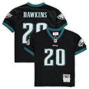 Gear up your young Philadelphia Eagles fan with this Retired Legacy jersey from Mitchell & Ness. It features distinctive Brian Dawkins graphics, celebrating his legacy for years to come. The breezy mesh fabric keeps your little one comfortable and cool as they proudly rep Brian Dawkins.Brand: Mitchell & NessImportedMachine wash with garment inside out, tumble dry lowOfficially licensedBottom hem with side splitsStitched tackle twill appliqueShort sleevesHeat-sealed stripesMesh fabricWoven tag at bottom left hemNFL patch sewn onto bottom front collarMaterial: 100% PolyesterSolid side panels