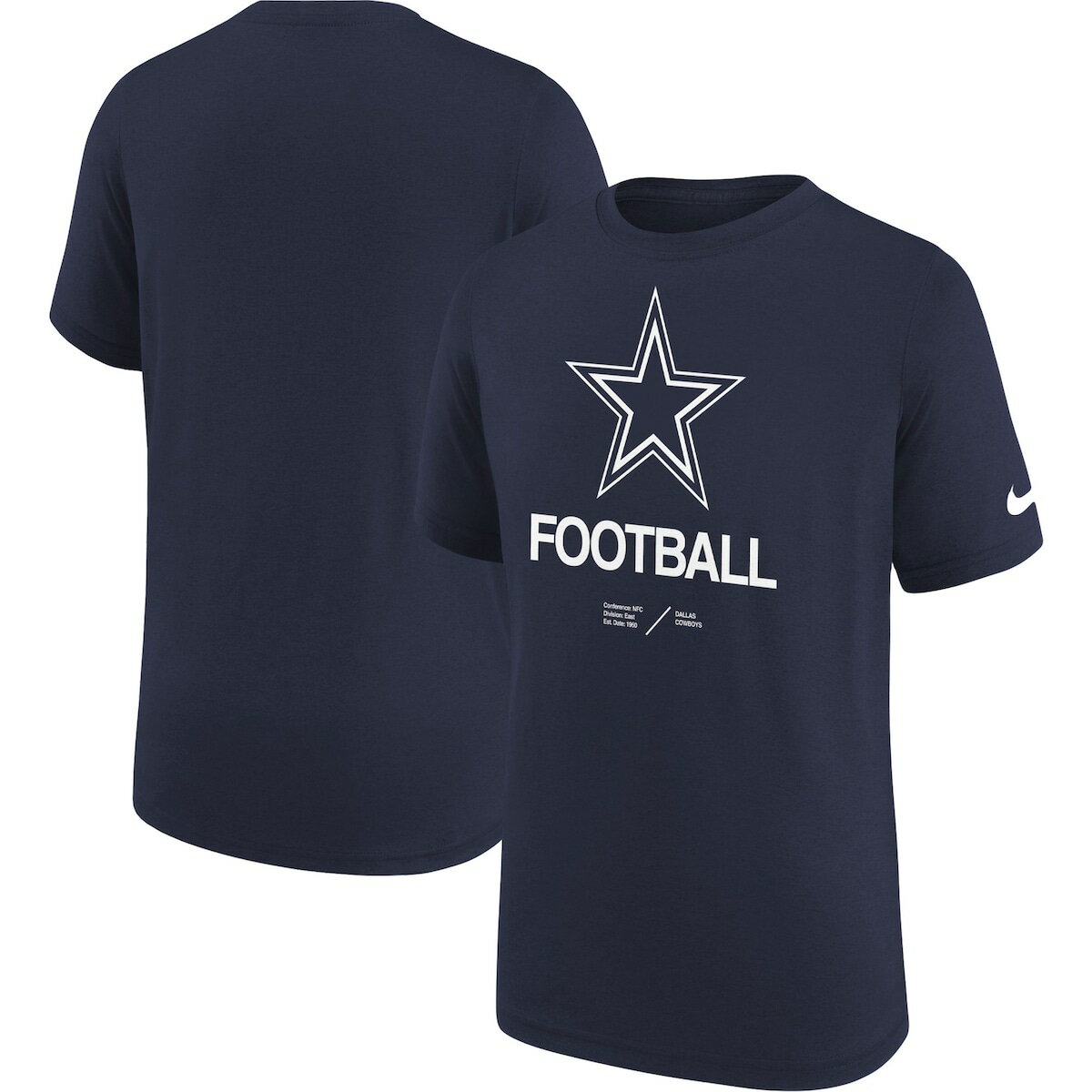 NFL カウボーイズ Tシャツ Nike ナイキ キッズ ネイビー (22 Youth Sideline Dri-Fit Team Issue Legend SST)