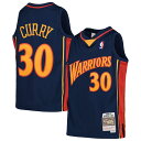 【公式グッズ】NBA ウォリアーズ スティーブン・カリー ユニフォーム Mitchell & Ness(ミッチェル&ネス) キッズ ネイビー (MNC HWC ...