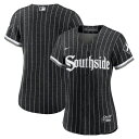 Show off your die-hard Chicago White Sox fandom with this City Connect Replica Jersey. It features Gothic graphics that perfectly honor the history of your team, while sending a shout out to the Southside. This Nike gear is just what you need to take your Chicago White Sox spirit to the next level!Heat-sealed jock tagOfficially licensedReplica JerseyMachine wash gentle or dry clean. Tumble dry low, hang dry preferred.MLB Batterman applique on center back neckMaterial: 100% PolyesterImportedHeat-sealed transfer appliqueBrand: NikeRounded hemShort sleeveFull-button front