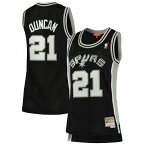 NBA スパーズ ティム・ダンカン ユニフォーム Mitchell & Ness（ミッチェル＆ネス） レディース ブラック (Womens MNC Swingman Jersey)