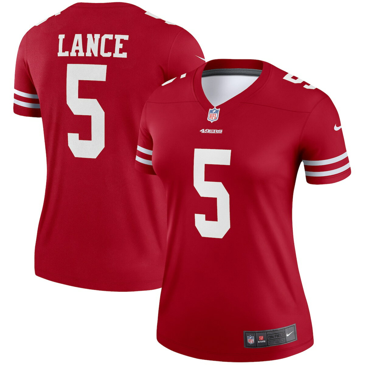 NFL 49ers トレイ・ランス ユニフォーム Nike ナイキ レディース スカーレット (Womens Nike Legend NFL Jersey)