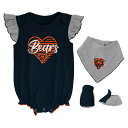 NFL ベアーズ ベビー服 セット Outerstuff（アウタースタッフ） ベビー ネイビー (22 Newborn All The Love SS Creeper Bib & Bootie Set)