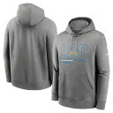 NFL チャージャーズ フリース プルオーバー パーカー Nike ナイキ メンズ ヘザーグレイ (22 Men's Nike City Code Club Fleece Pullover Hoodie)