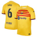 Get your young fan ready for game day with this Barcelona Gavi 2022/23 Fourth Breathe Stadium Replica Player Jersey from Nike. The lightweight fit and feel will keep them cool and comfortable all day long. The crisp Barcelona graphics and unique designs will help it quickly become their favorite jersey.ImportedMachine wash, tumble dry lowDri-FIT technology wicks away moistureOfficially licensedNike Dry fabrics move sweat from your skin for quicker evaporationhelping you stay dry, comfortable and focused on the task at handSewn on embroidered team crest on left chestVentilated mesh panel insertsTagless collar for added comfortReplica JerseyWoven Authentic Nike jock tag on left hemMaterial: 100% PolyesterBrand: NikeEmbroidered Nike logo on right chest