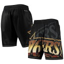 【公式グッズ】NBA 76ers カジュアル ショーツ Mitchell & Ness/ミッチェル&ネス メンズ ブラック (Mens MNC Big Face 4.0 Fashion Short)