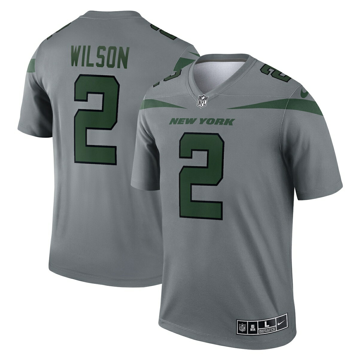 NFL ジェッツ ザック・ウィルソン ユニフォーム Nike ナイキ メンズ グレイ (Men's Nike Inverted Legend Jersey)