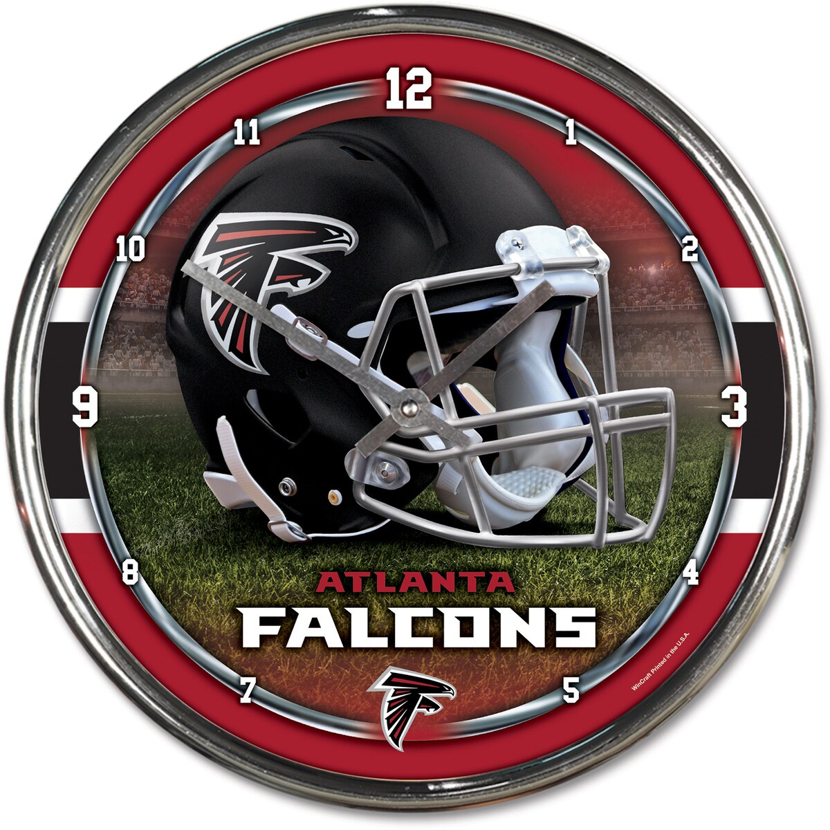 NFL ファルコンズ 掛け時計 ウィンクラフト (Chrome Wall Clock)