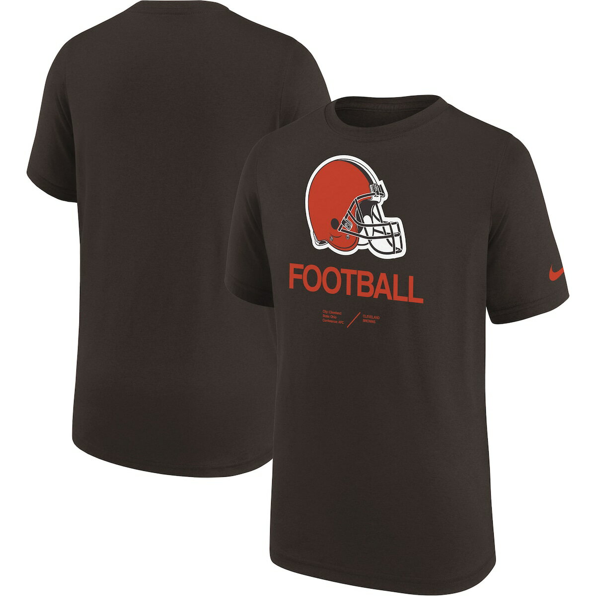 NFL ブラウンズ Tシャツ Nike ナイキ キッズ ブラウン (22 Youth Sideline Dri-Fit Team Issue Legend SST)