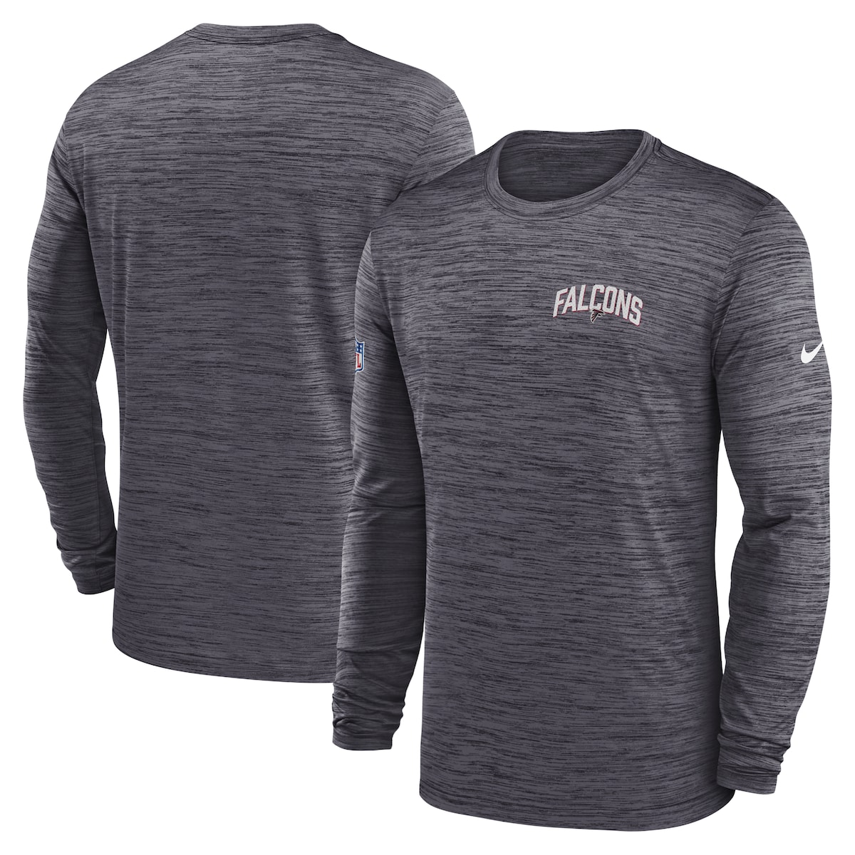 NFL ファルコンズ 長袖 Tシャツ Nike ナイキ メンズ チャコール (22 Men's Nike Sideline Velocity Athletic Stack LST)