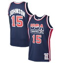 【公式グッズ】NBA ドリームチーム マジック・ジョンソン オーセンティック ユニフォーム Mitchell & Ness/ミッチェル&ネス メンズ ネイビー ...