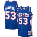 Rep one of your all-time favorite pros with this Darryl Dawkins Swingman jersey from Mitchell & Ness. The throwback Philadelphia 76ers details are inspired by the franchise's iconic look of days gone by. Every stitch on this jersey is tailored to exact team specifications, delivering outstanding quality and a premium feel.Material: 100% PolyesterOfficially licensedCrew neckHeat-sealed NBA logoSwingman ThrowbackRib-knit collar and arm openingsMesh fabricImportedTackle twill graphicsSide splits at waist hemBrand: Mitchell & NessSleevelessWoven tag with player detailsMachine wash, line dryWoven jock tag