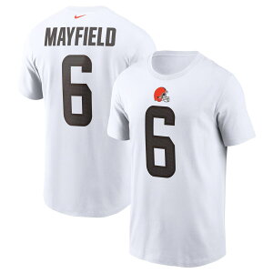 【公式グッズ】NFL ブラウンズ ベイカー・メイフィールド Tシャツ Nike ナイキ メンズ ホワイト (Men's Nike Player N&N SST - EXPIRED)