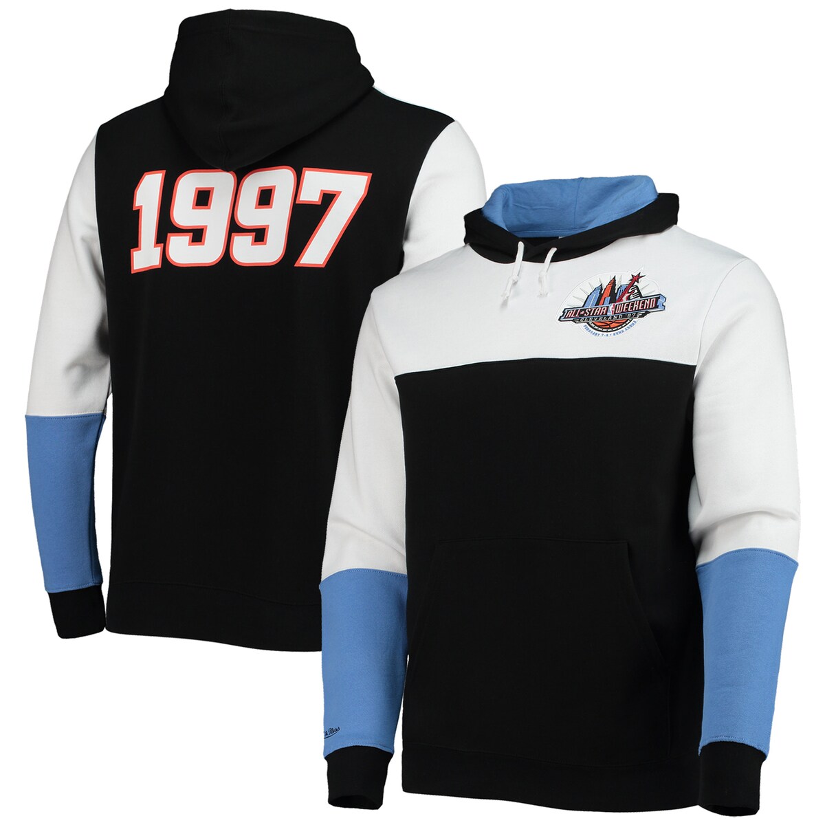 NBA I[X^[ vI[o[ p[J[ Mitchell & Nessi~b`FlXj Y ubN (Mens MNC HWC All Star Fusion Fleece 2.0 Colorblock PO Hoodie)