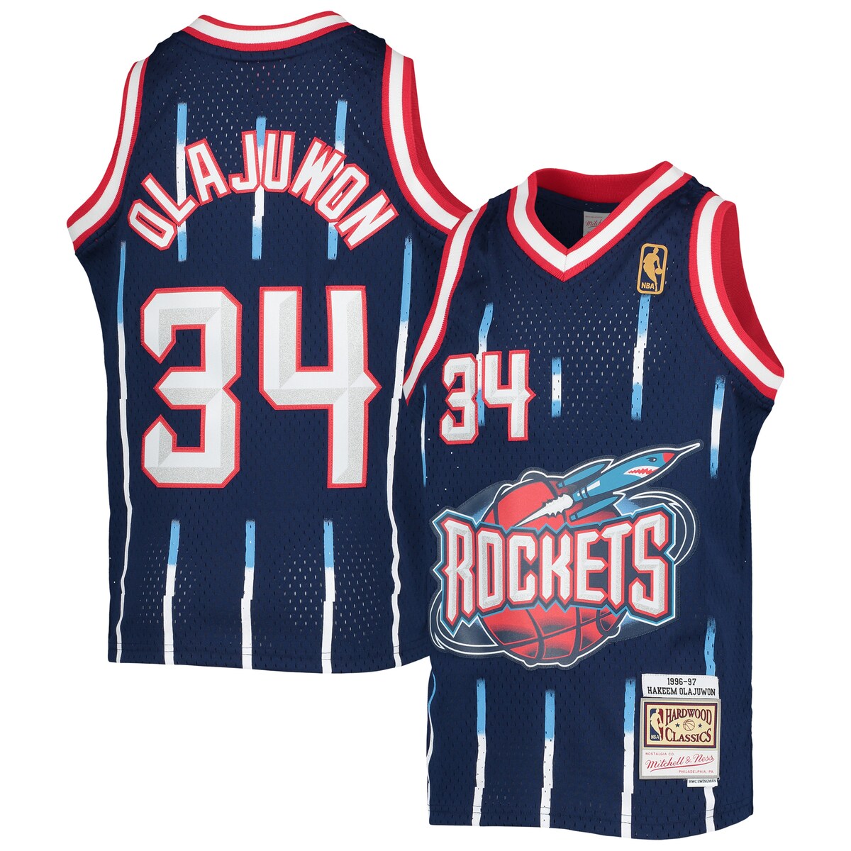 【公式グッズ】NBA ロケッツ ハキーム・オラジュワン ユニフォーム Mitchell & Ness/ミッチェル＆ネス ..