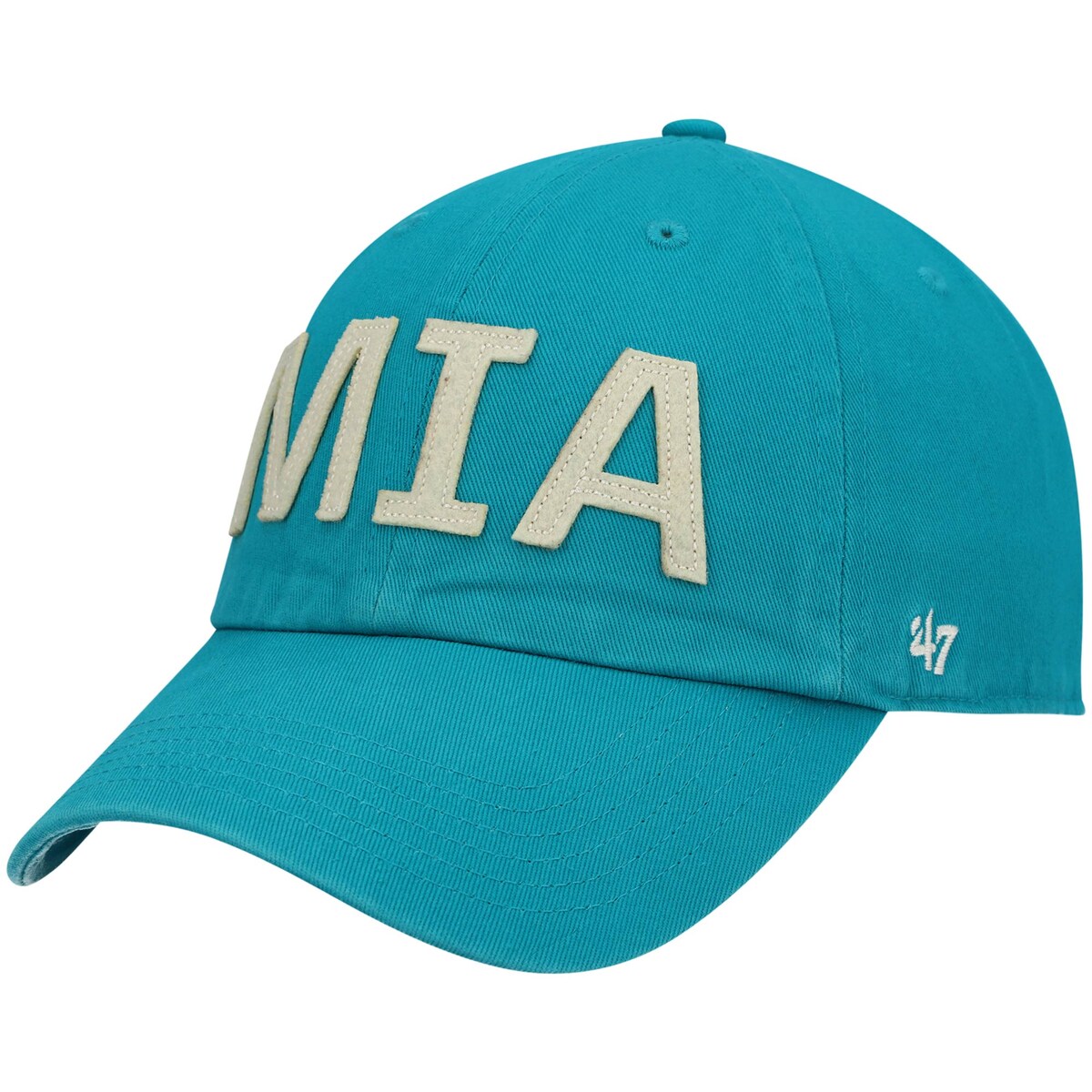 Add a fresh, new look to your selection of Miami Dolphins gear with this Finley Clean Up hat. This '47 cap has a low crown that sits snug against your head complemented by a relaxed fit and adjustable strap. Crisp Miami Dolphins graphics serve as a stellar show of support for your gridiron favorites.Adjustable fabric strap with snap buckleCurved billUnstructured relaxed fitOfficially licensedLow crownMaterial: 100% CottonSurface washableSix solid panels with eyeletsImportedBrand: '47Stitched felt appliqueEmbroidered graphicsOne size fits most